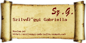 Szilvágyi Gabriella névjegykártya