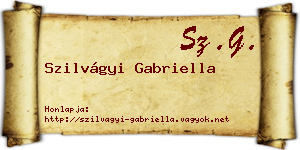 Szilvágyi Gabriella névjegykártya